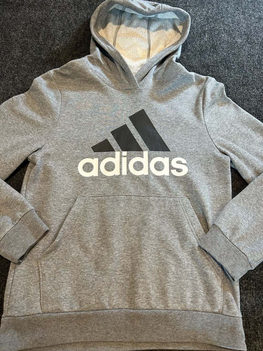 Adidas Youth Slim Fit Gray Hoodie Size XL 18/20
